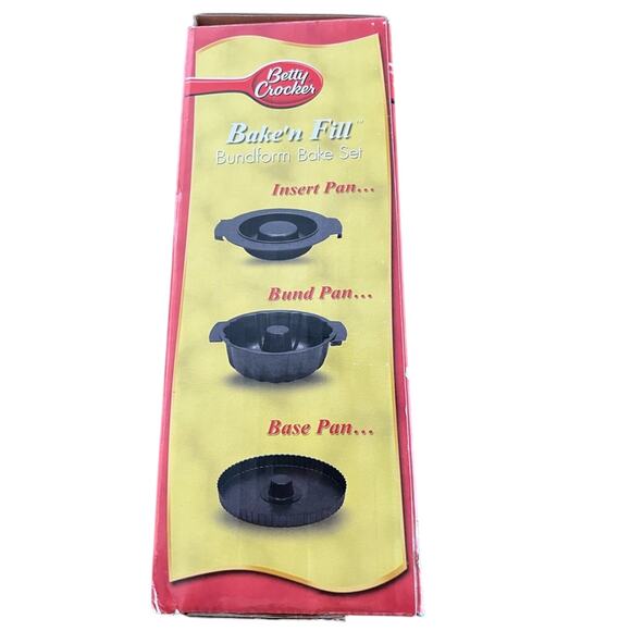 Betty Crocker Bake’n Fill Bundform Bake Set Baking Pan Dessert Recipe Booklet - Picture 4 of 6